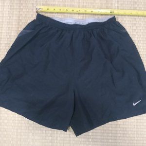 Nike running shorts (black with silver accent) - size large (sz L)